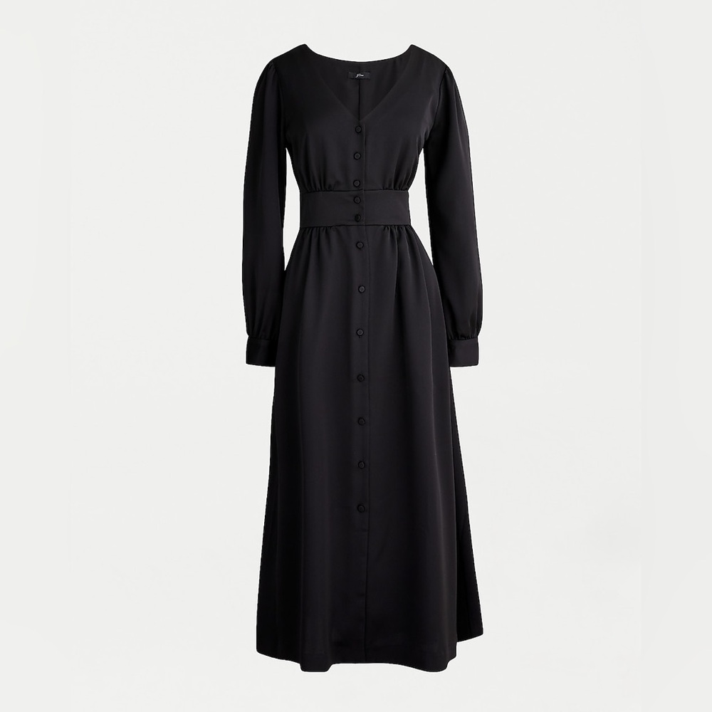 J. Crew Button Front A-Line Midi Dress